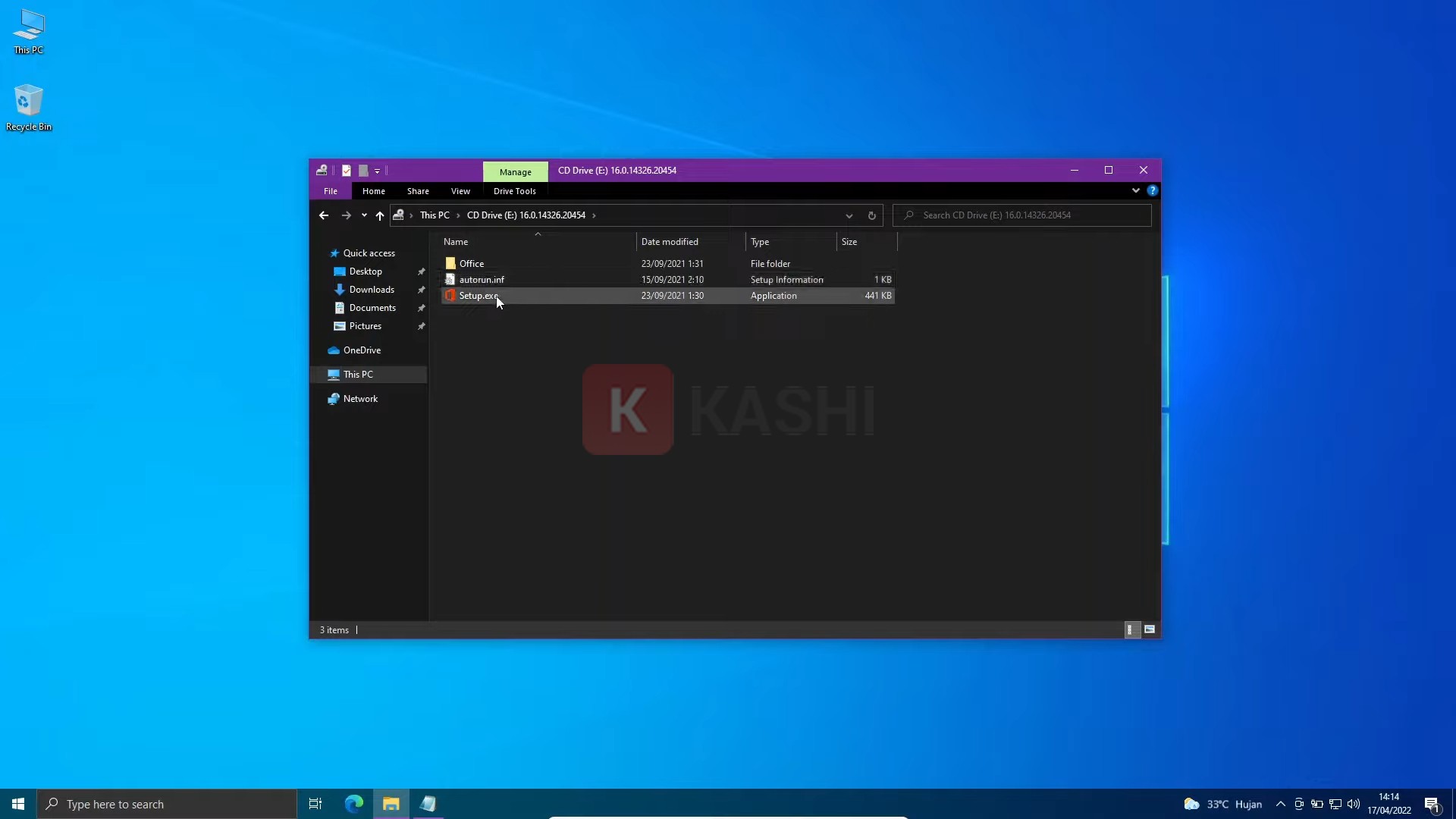 Chạy file Setup.exe