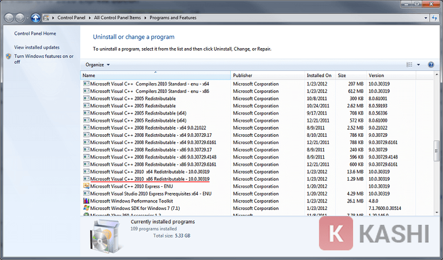Tại sao có nhiều bản Microsoft Visual C++ Redistributable được cài trên máy tính?