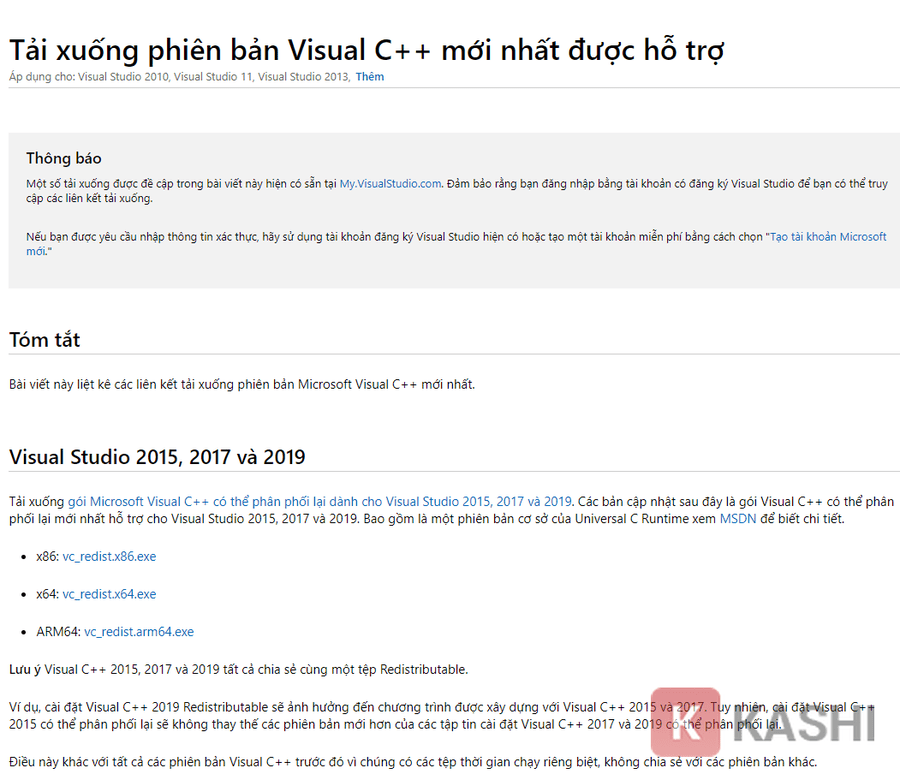 Tải Microsoft Visual C++ Redistributable mới nhất
