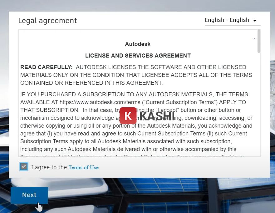 Đồng ý với điều khoản của phần mềm