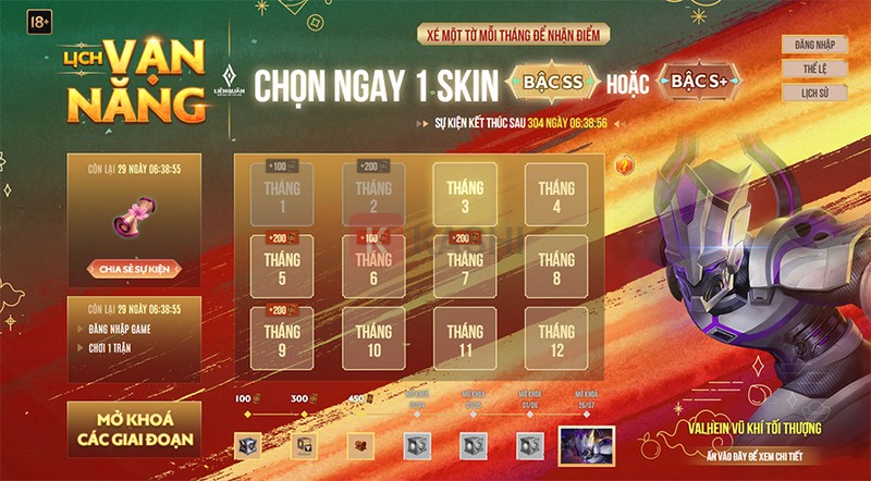 Sự kiện Lịch Vạn Năng