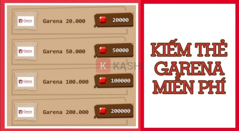 Nhận thẻ Garena