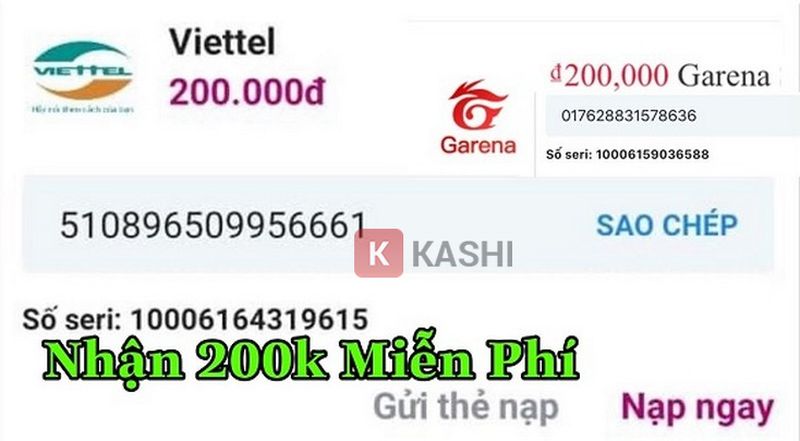 Thẻ Viettel 200k miễn phí