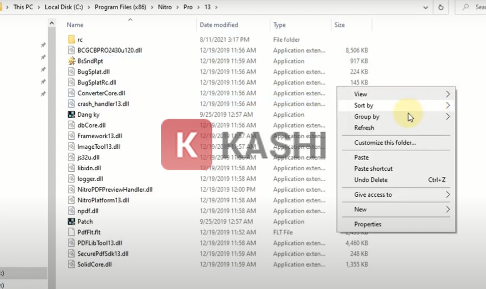 Dán file kích hoạt