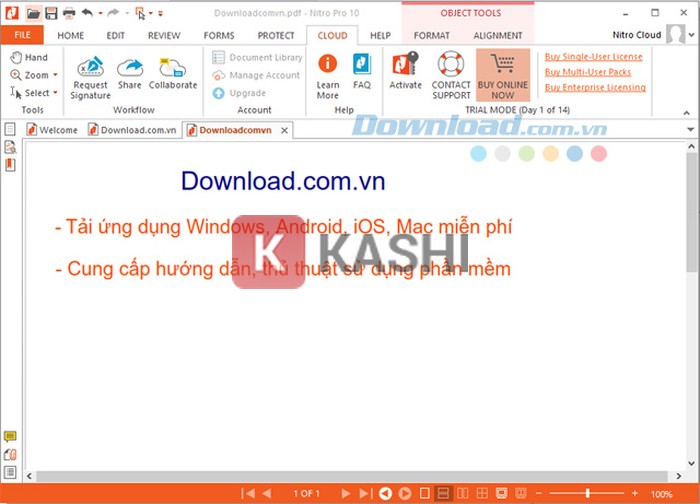 Tính năng kết nối đám mây