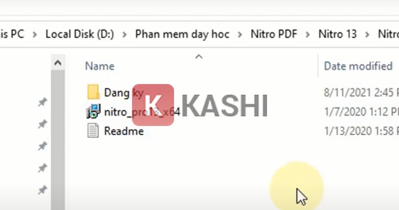 Thư mục sau khi giải nén