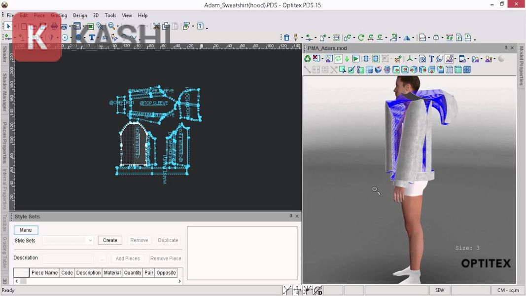 Giao diện phần mềm Optitex 15