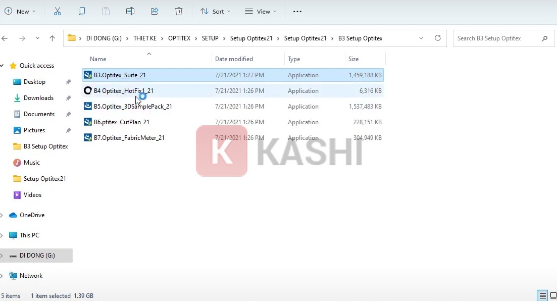 Cài đặt lần lượt các file