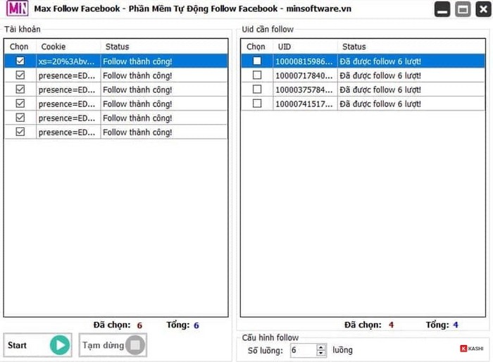 Sử dụng Max Follow