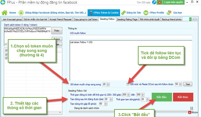 Thiết lập thông số Fplus