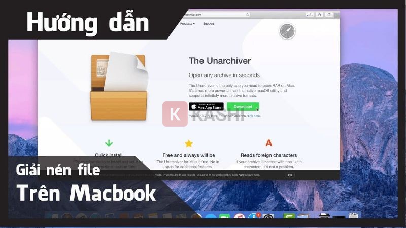 Phần mềm giải nén The Unarchiver