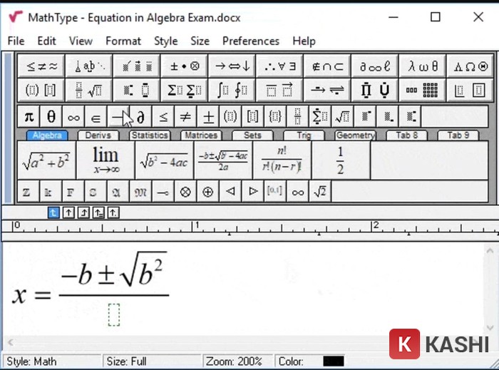 Soạn thảo công thức toán học với MathType