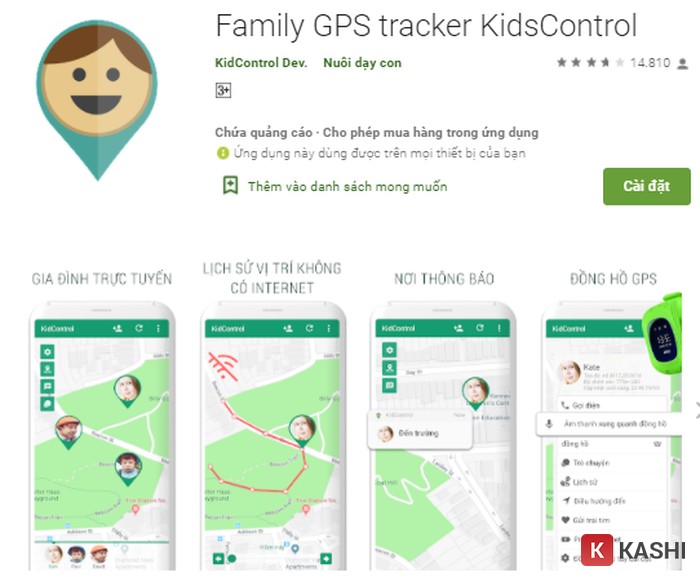 Family GPS tracker KidsControl