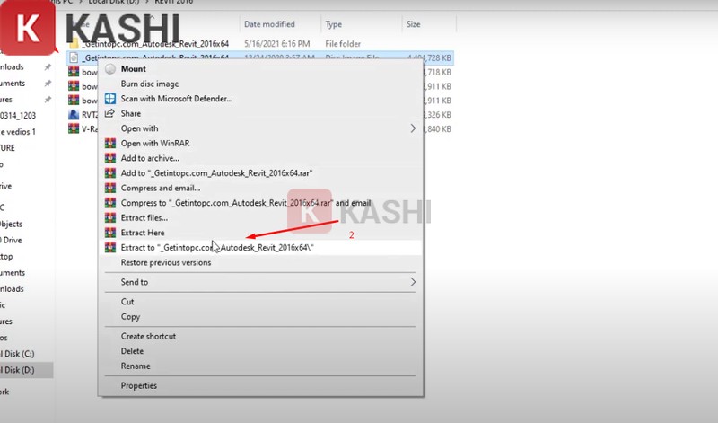 Giải nén Revit 2016