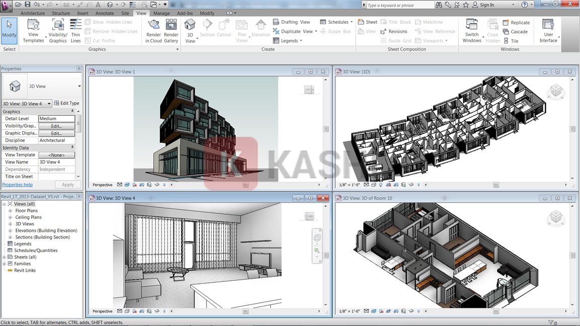 Giao diện phần mềm Revit 2017
