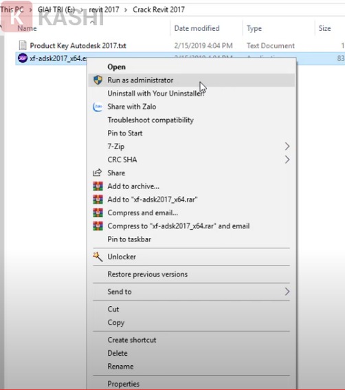 Chạy file kích hoạt