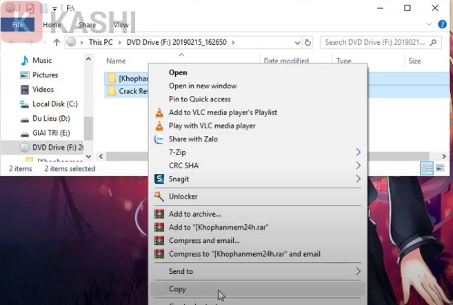 Copy file cài đặt