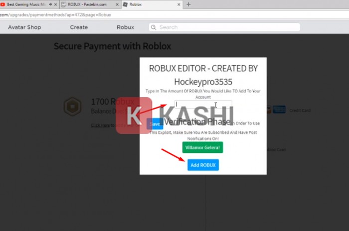 Add Robux