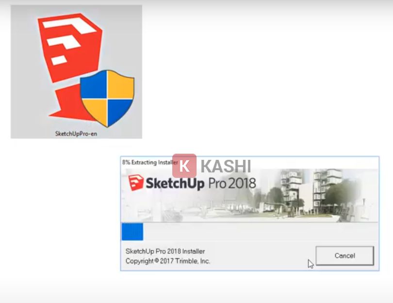 Click đúp chuột vào file cài đặt