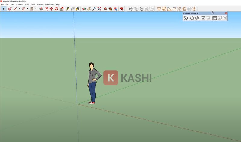 Giao diện phần mềm SketchUp 2018