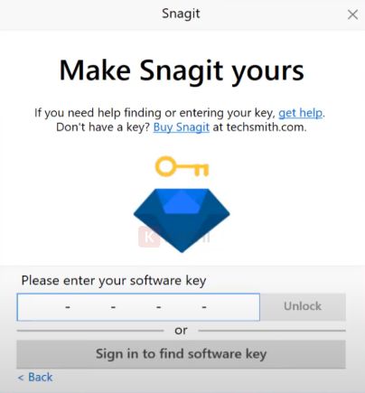 Nhập key và mở khóa