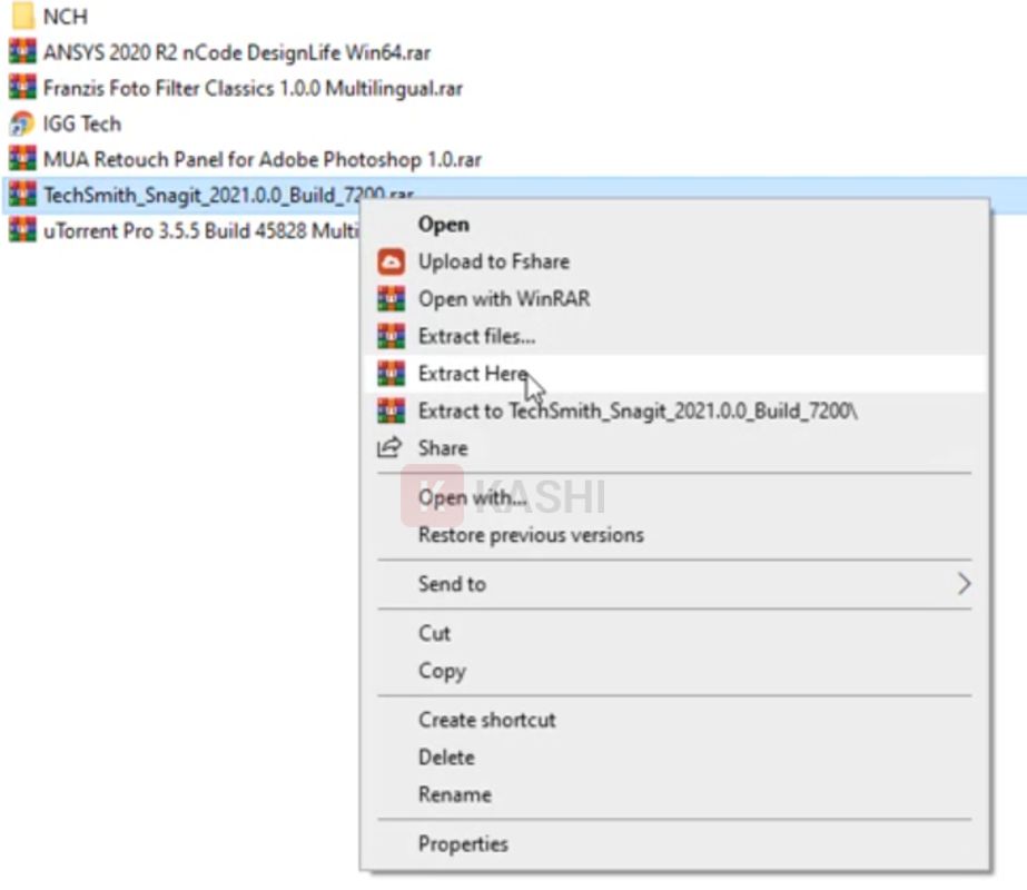 Giải nén file cài đặt