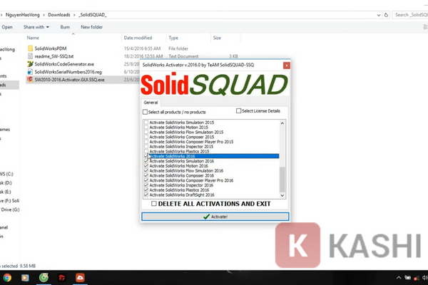 Chạy file kích hoạt