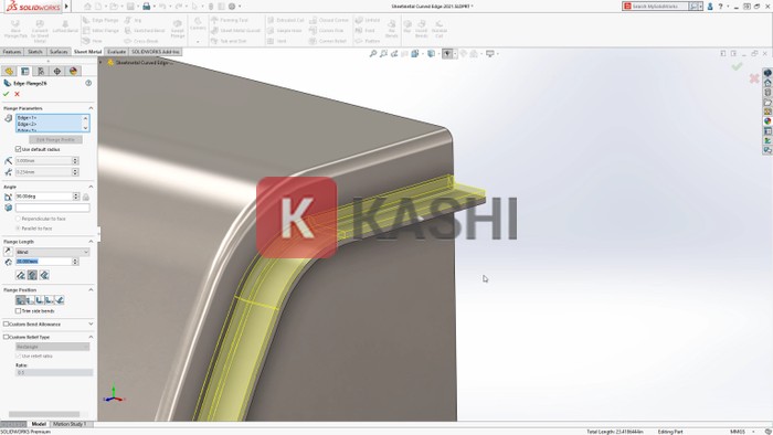 Thiết kế mặt bích cong