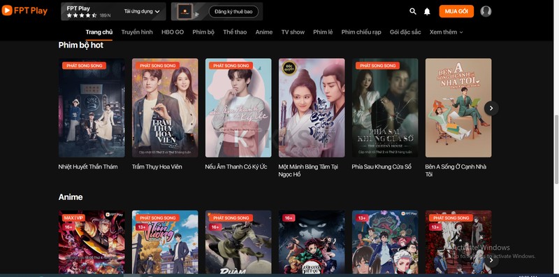 Tài khoản FPT Play miễn phí