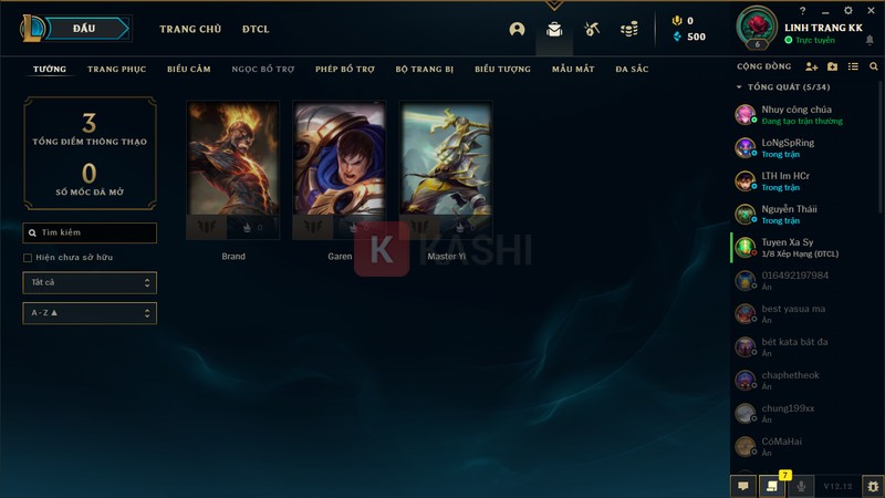 Tài khoản Liên minh miễn phí