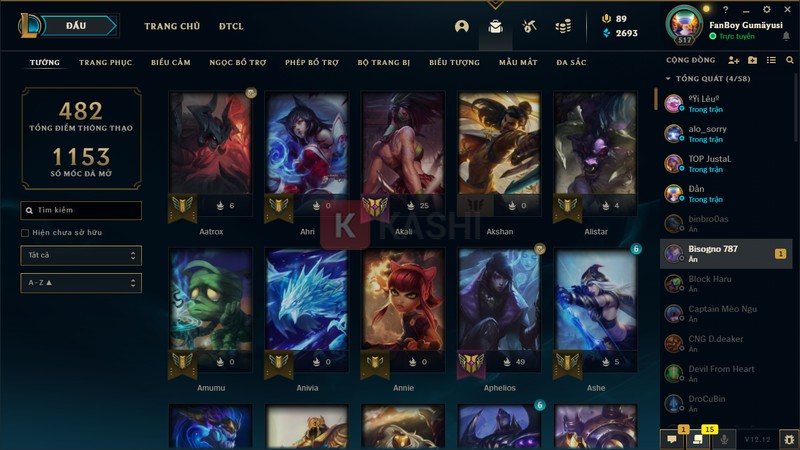 Tài khoản Liên minh miễn phí