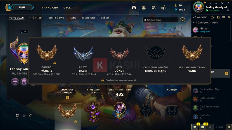 Tài khoản Liên minh miễn phí