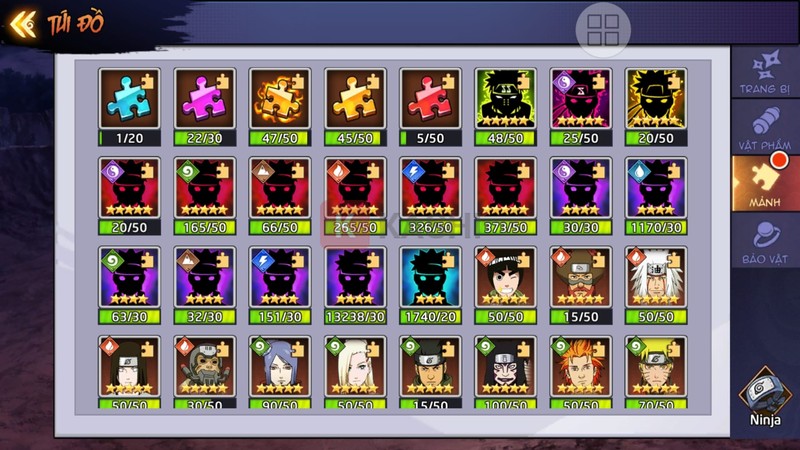 Giao diện chiến đấu Huyền Thoại Nhẫn Giả