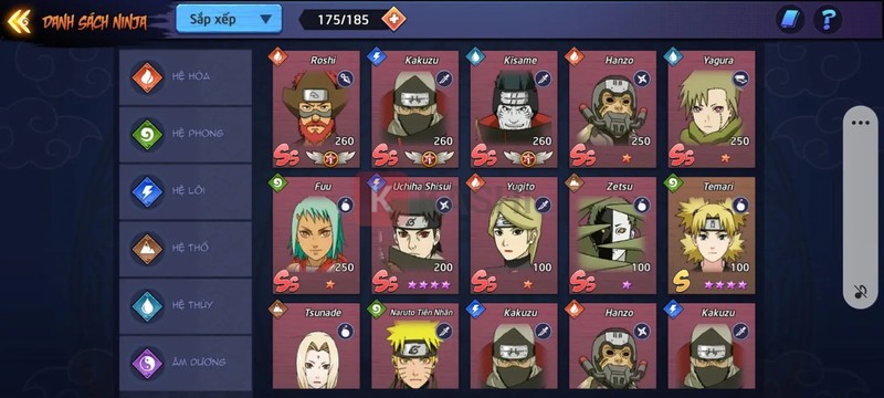 Hình ảnh nhân vật trong Huyền Thoại Nhẫn Giả