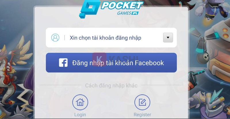 Chọn "Đăng nhập tài khoản Facebook" để đăng ký bằng Facebook