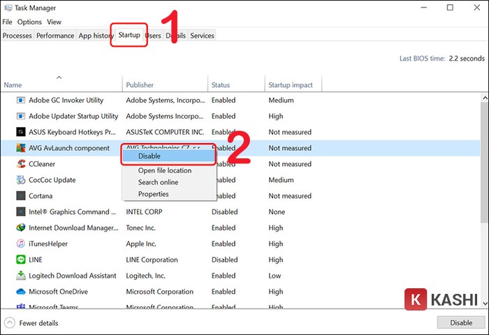 Tắt ứng dụng khởi động cùng Windows 10