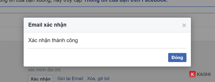 Khi nhập mail thành công