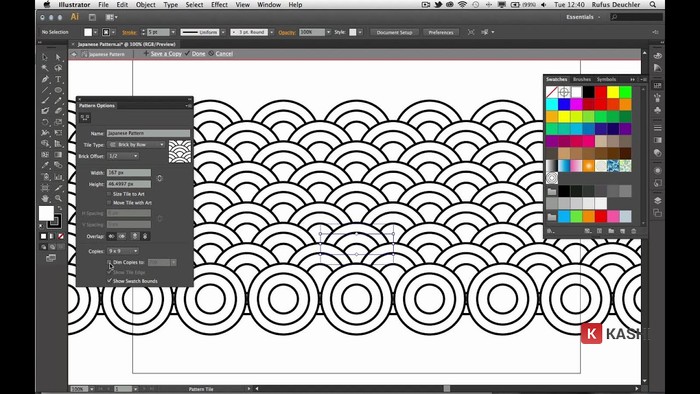 Tạo Pattern trong Illustrator CS6