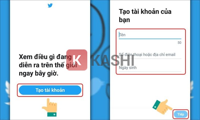 Tạo tài khoản Twitter