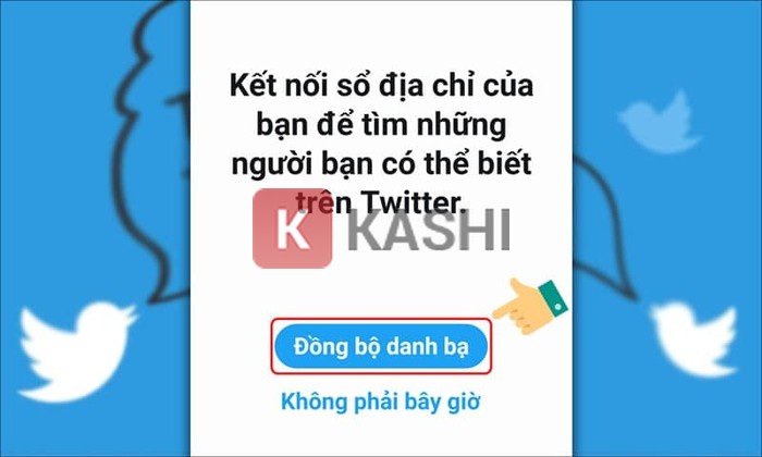 Đồng bộ danh bạ Twitter
