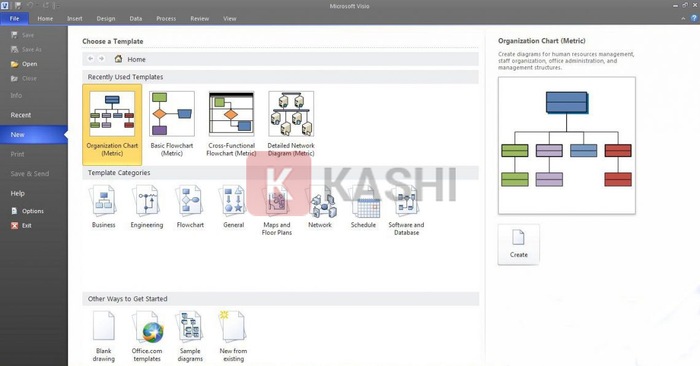 Tạo biểu đồ tùy chỉnh trong Visio 2010