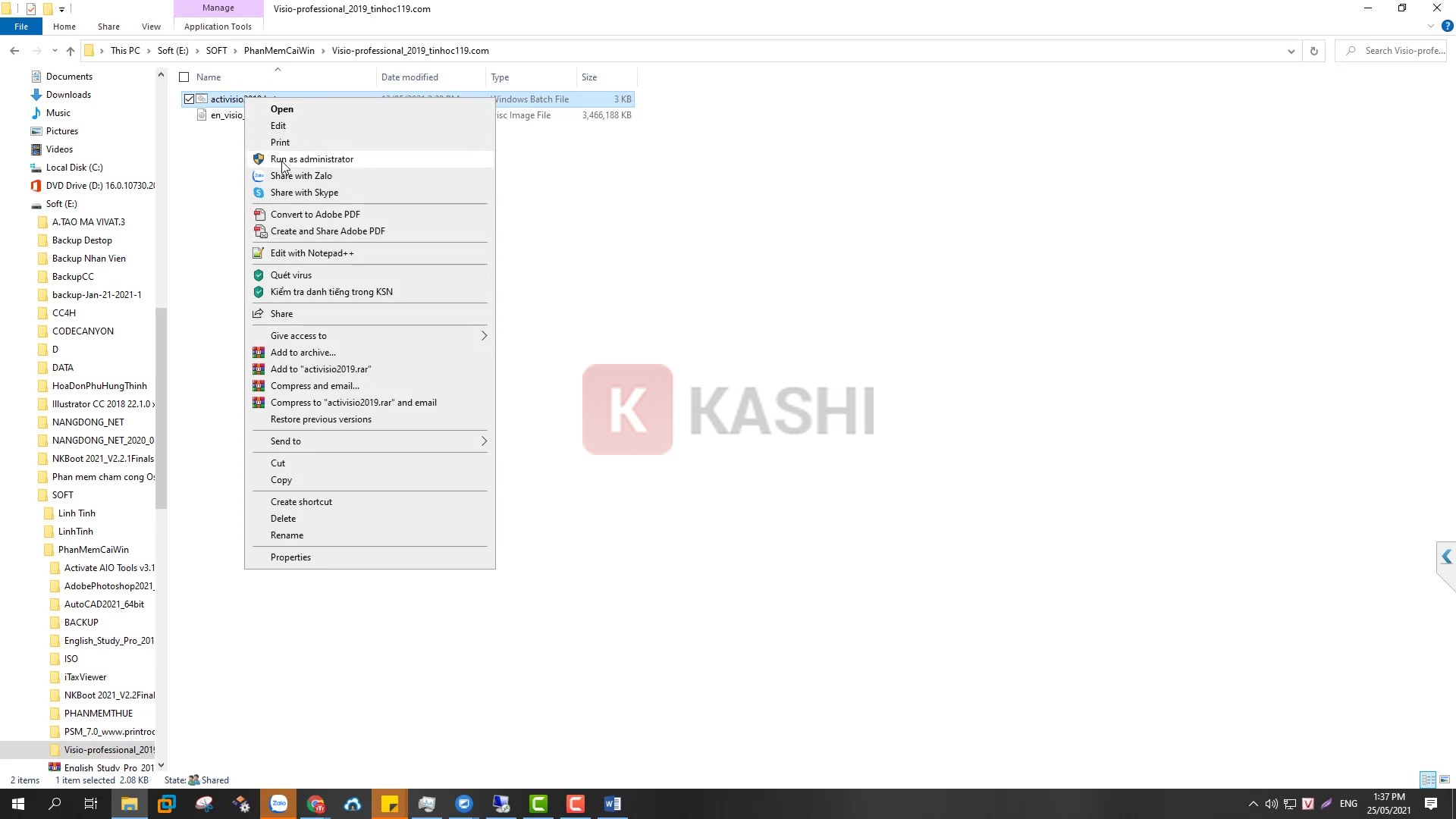 Chạy activisio2019.bat