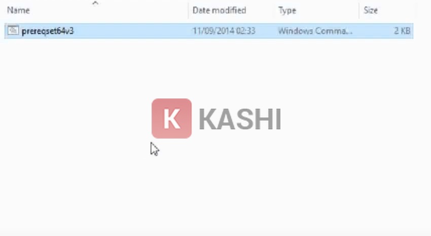 Cài đặt "Prereqset64v3"