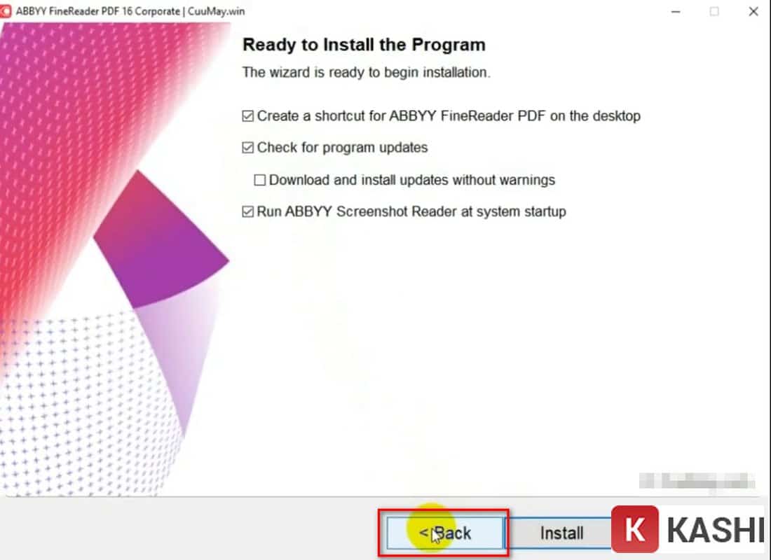 Sẵn sàng cài đặt