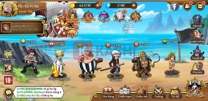 Tặng acc Acc ONE PIECE Bounty Rush trắng thông tin - Hình ảnh 1