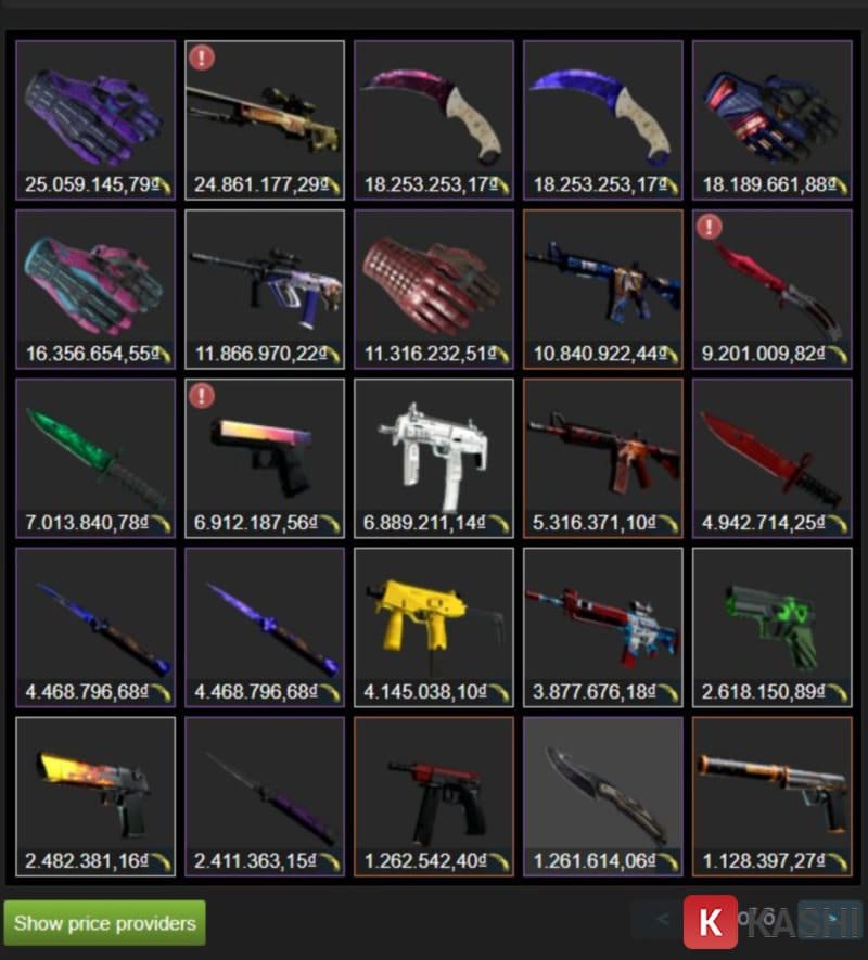 acc csgo với nhiều vật phẩm hiếm