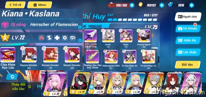 Acc Honkai Impact 3 Level 55