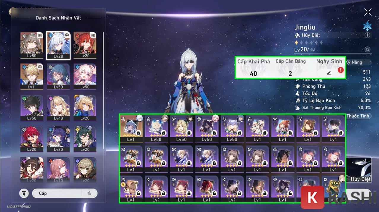 Jingliu, Himeko và Gepard