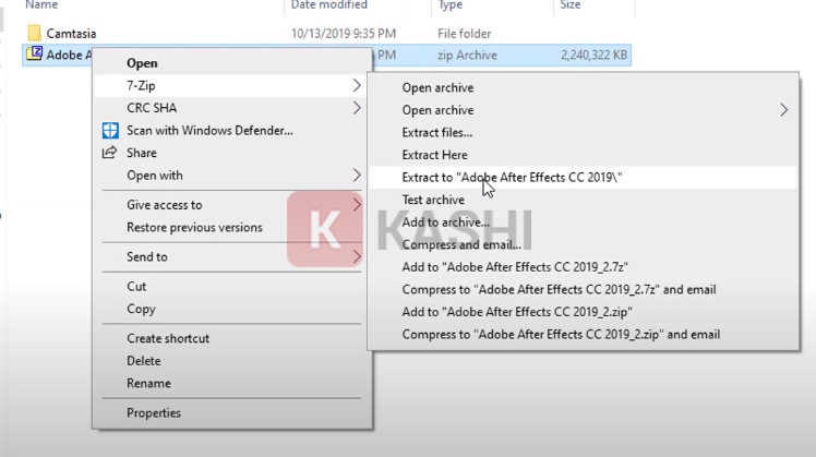 Giải nén file cài đặt