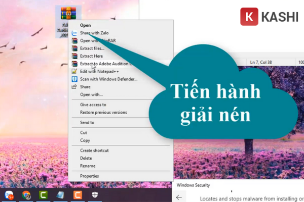 Giải nén file cài đặt